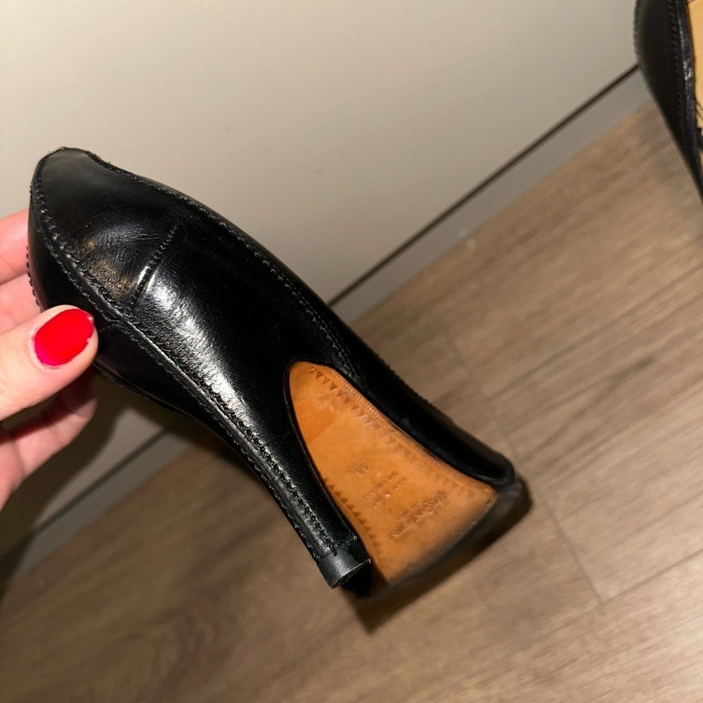 RARE Yves Saint Laurent Vintage Black Leather Pumps size 38 - Picture 7 of 13